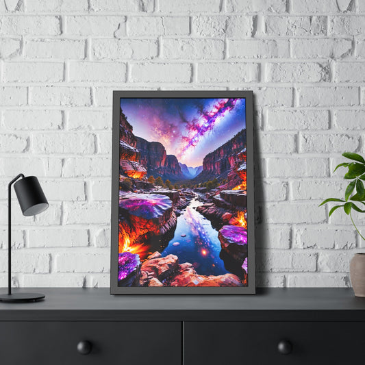 Printify Poster 20″ x 30″ (Vertical) / Black Frame / Fine Art Pinnacle Gorge AI Digital Print by Nicole Lorrell Art for Home Decor